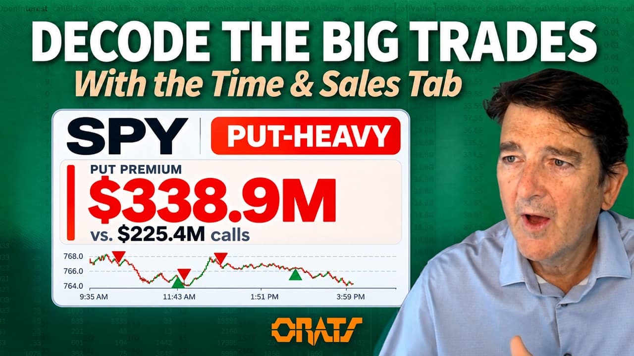 Reading Large Option Trades With Time & Sales | Driven By Data Ep. 150