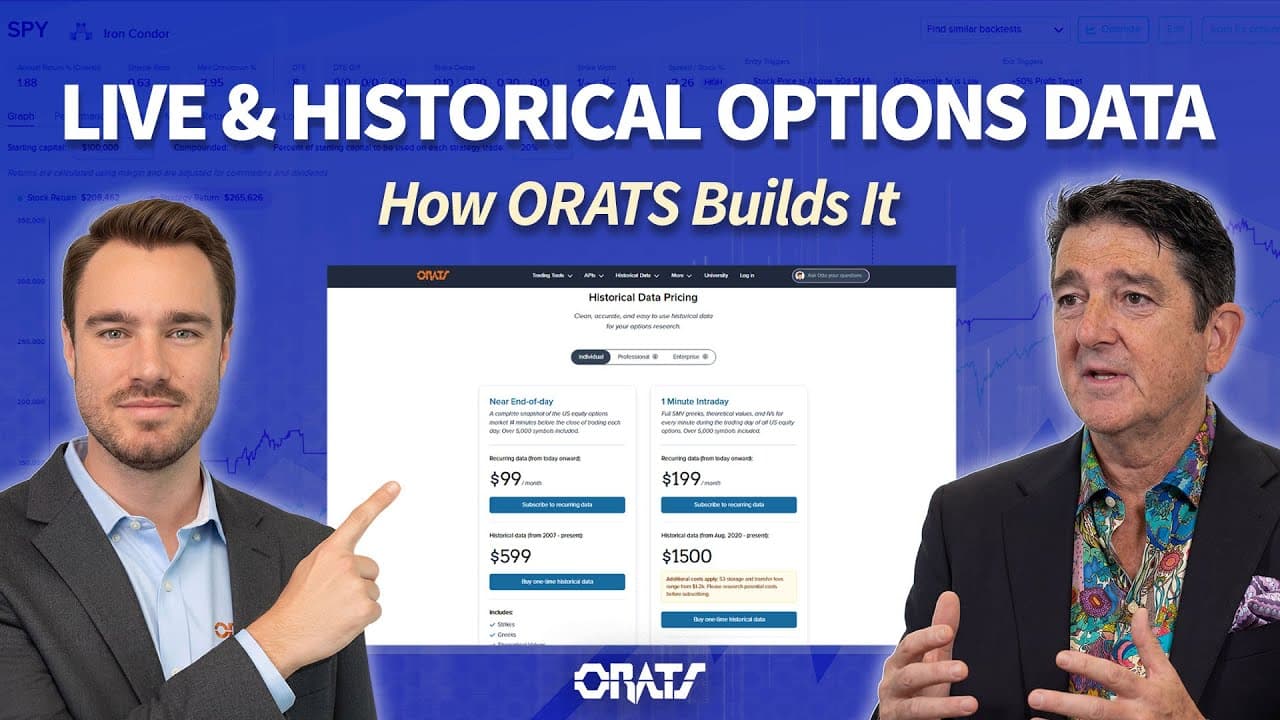 How to Get Live and Historical Options Data From ORATS | Driven By Data Ep. 110
