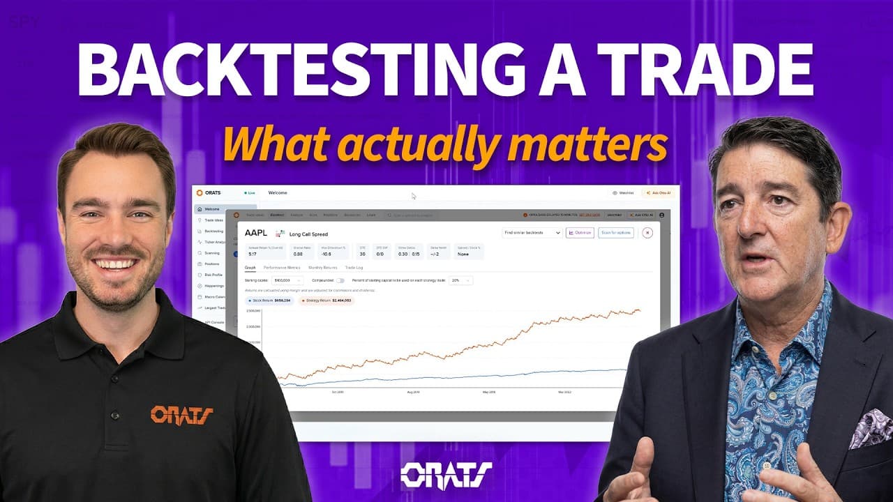 Backtesting a Trade | ORATS Driven By Data Ep. 118