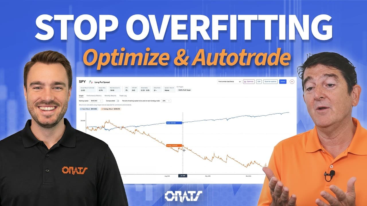 Autotrade and Optimize Your Backtests Driven By Data Ep  124