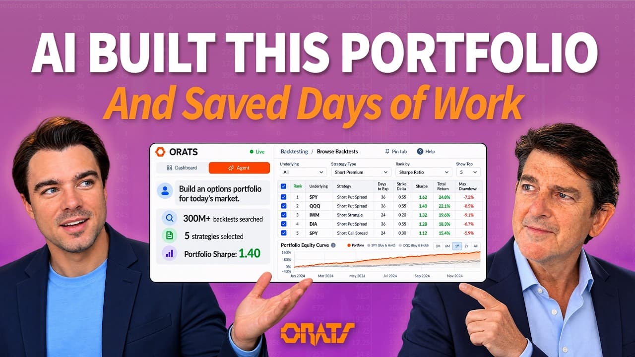 Building an Options Portfolio for Today’s Market With AI | ORATS Driven By Data Ep. 151
