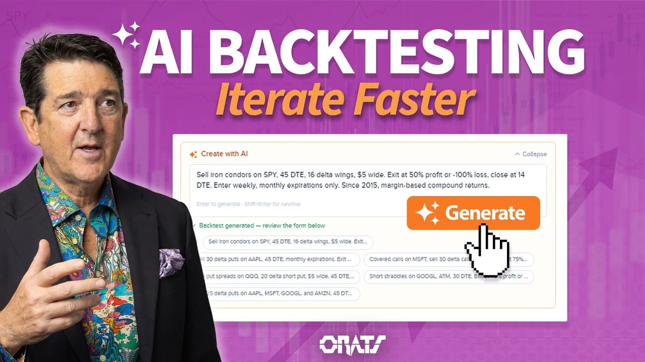 AI-Assisted Backtesting in ORATS | Driven By Data Ep. 122