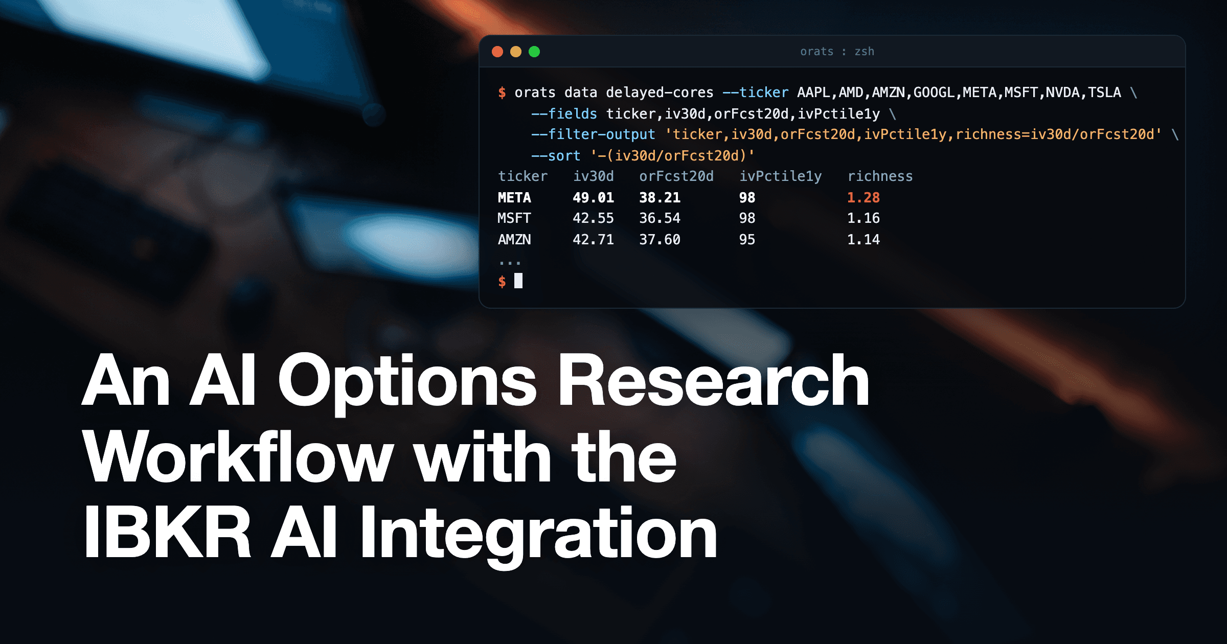 An AI Options Research Workflow with the IBKR AI Integration