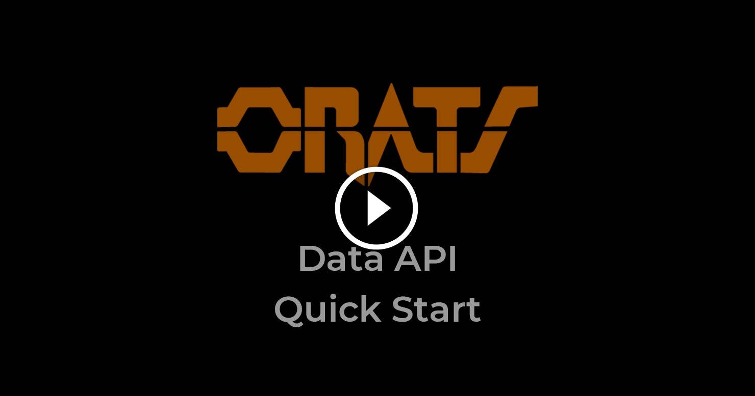 Get the ORATS Data API, Quick Start